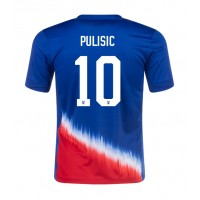 Camisa de Futebol Estados Unidos Christian Pulisic #10 Equipamento Secundário Copa America 2024 Manga Curta
